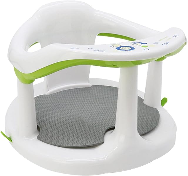 Baby Bath Seat | Non-Slip Baby Shower Chair | Comfy Bath Seat with Backrest and Suction Cups | Cute Bath Seat Baby for Tub Sitting up | Baby Bath Seat 6 Months Plus