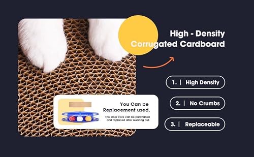 3 In 1 Cat Toy，Cat Scratcher Toy,Cat Ball Toy, Turntable Roller Track With Ball ,Cat Toy,Cat Iq Training(1 Pack With Two Mouse Play Toy) #TOP2