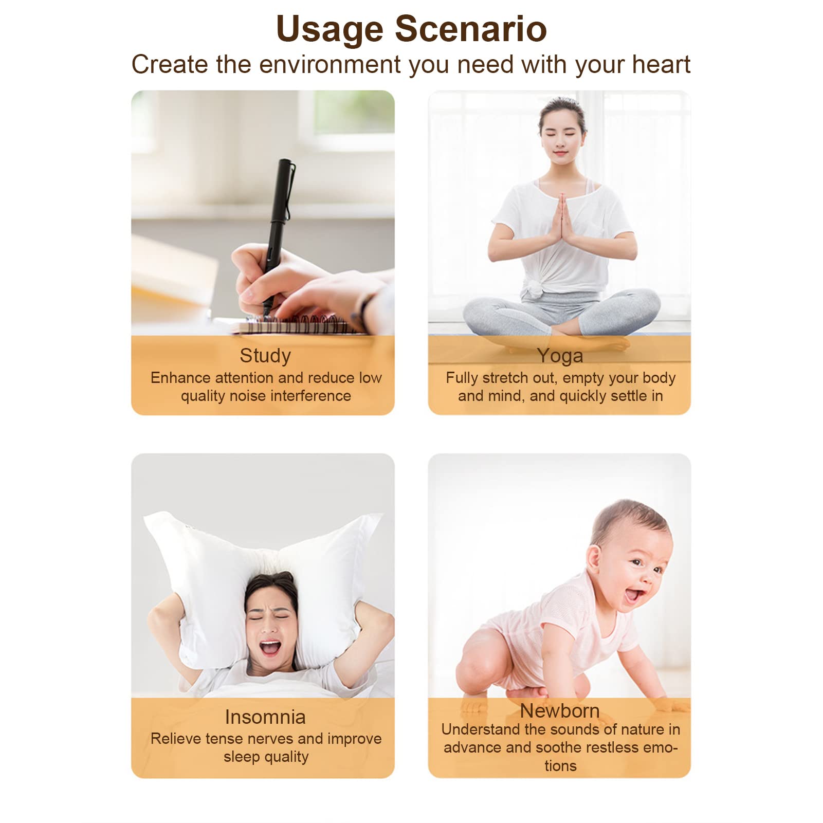 Diffuseur de Flamme de Bruit Blanc, Humidificateur de Lumière Nocturne avec 3 en 1 Machine au Son, Aromathérapie, 8 Sons, Boîte de Sommeil USB pour la Maison, Bureau, Minuterie