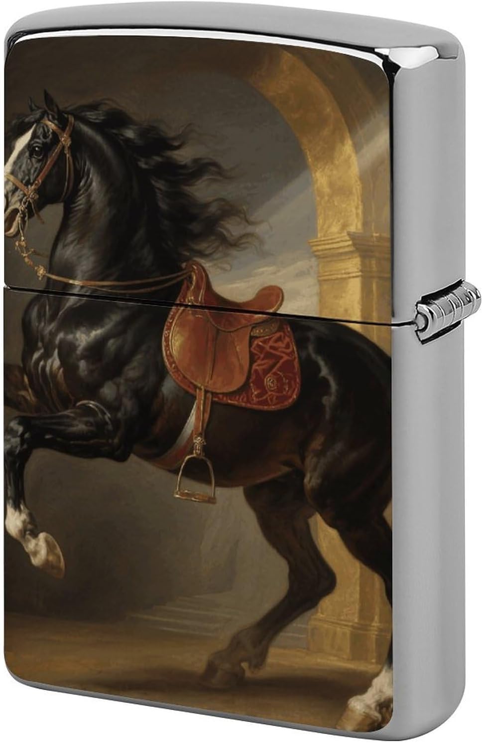 Black Horse Lighter Case Cover Metal Lighter Case