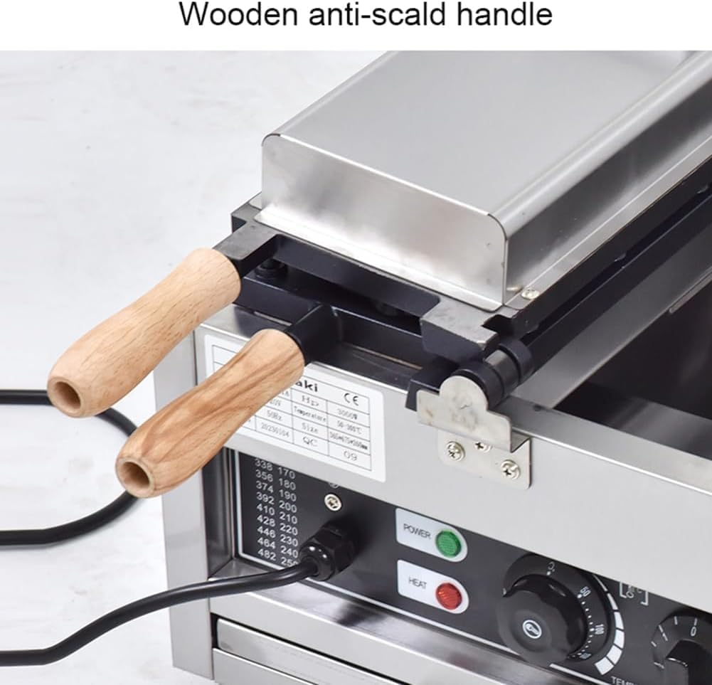 Macchina Elettrica Professionale per Taiyaki, Cialdiera 6 Pezzi Antiaderente con Timer e Controllo Temperatura. per Pasticceria, Ristorante, caffè e Casa (110V/220V)