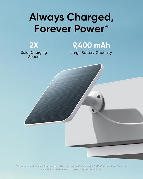 eufy Security 4G LTE Cam S330, 4K Cellular Solar Security Cameras Outdoor
