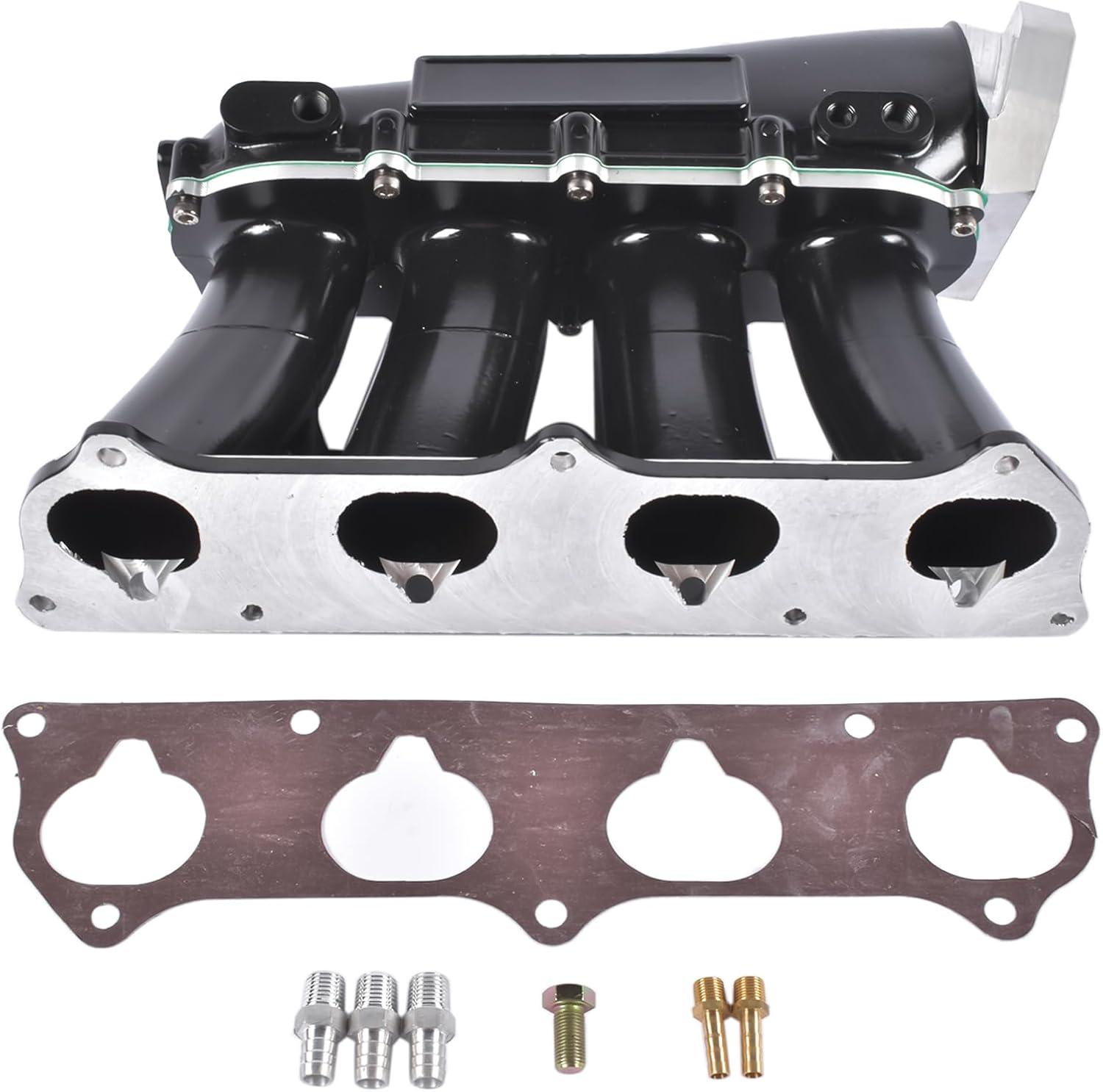 CR1849 Engines Ultra Street Intake Manifold with Gasket Replacement for Honda Civic Si EP3 2002-2005 Accord 2003-2007 Acura RSX 2002-2006 K-Series K20A K20A2 K20A3 K20Z1 K24A1 Aluminum Black Mustrod