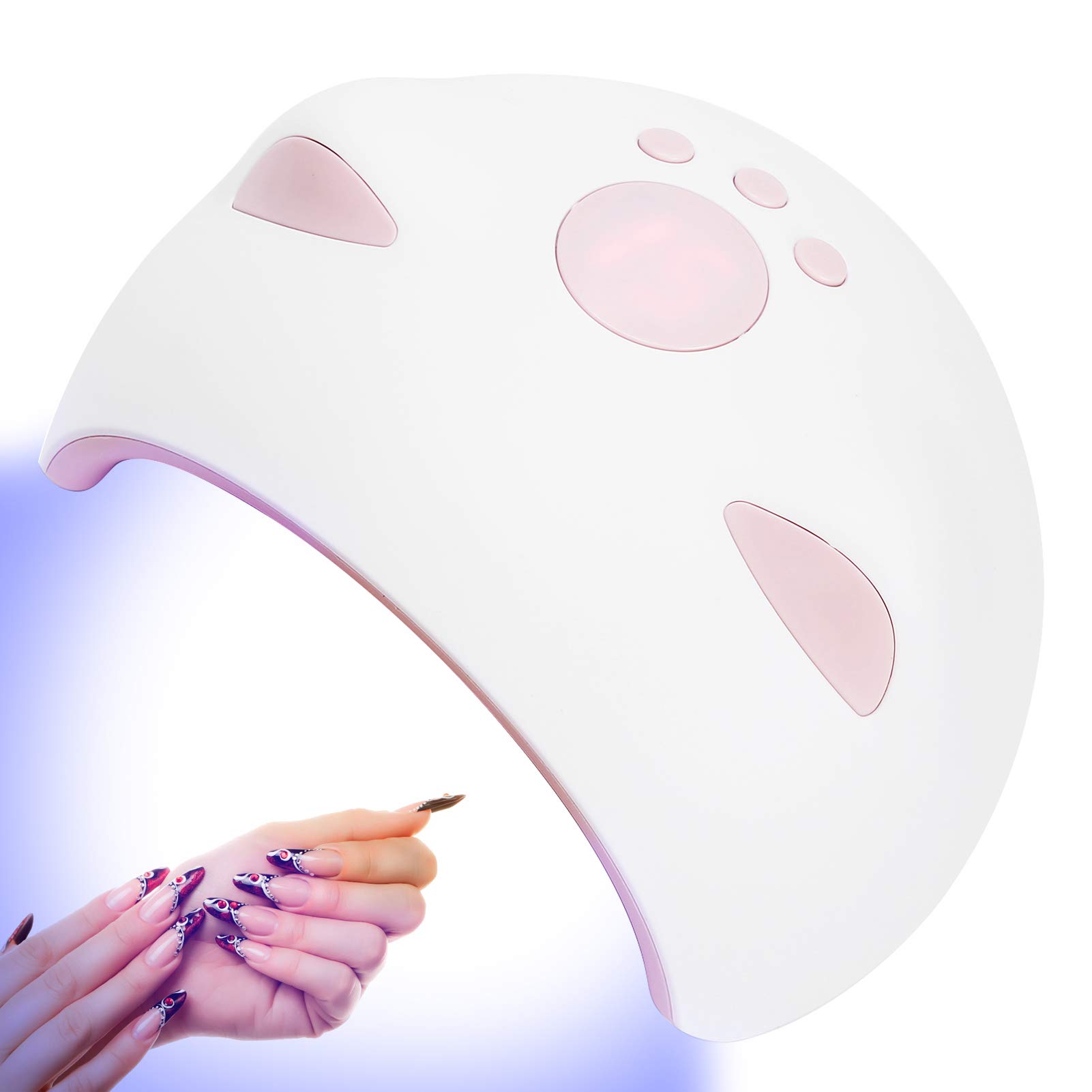 LKLNKVL Manicure lamp, 60W Nail Dryer Lamp, Gel Polish, Professional LED, Curing Light in 3 Modes for 30s, 60s and 99s Time