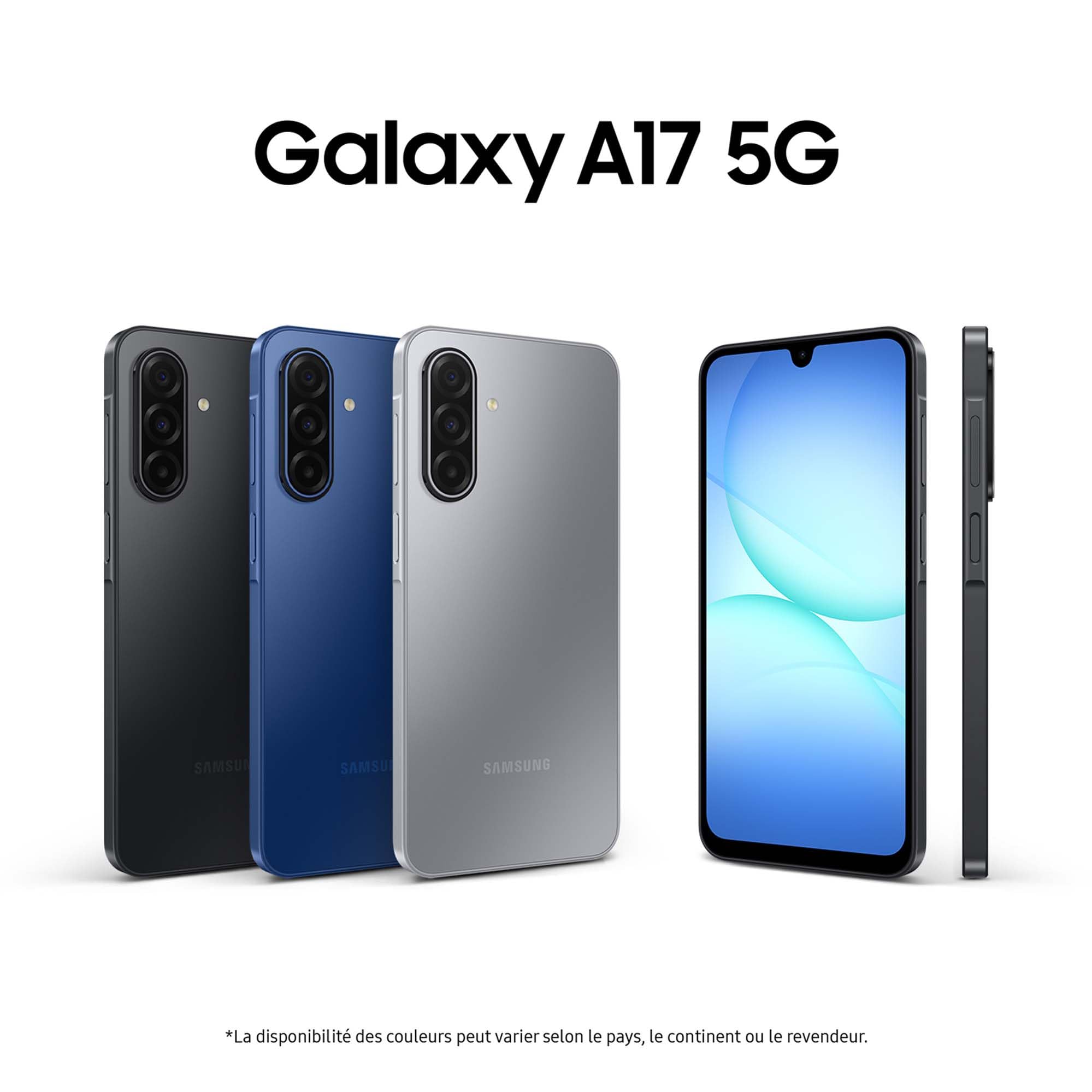 Samsung Galaxy A17 5G 128 Go, Smartphone Android déverrouillé, écran 6,7", Batterie 5000 mAh, Noir, Version FR