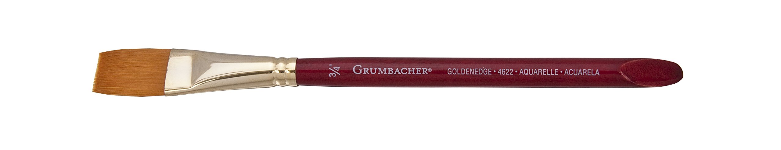 Grumbacher Goldenedge Golden Toray Aquarell Watercolor Brush, Synthetic Bristles, Size 3/4