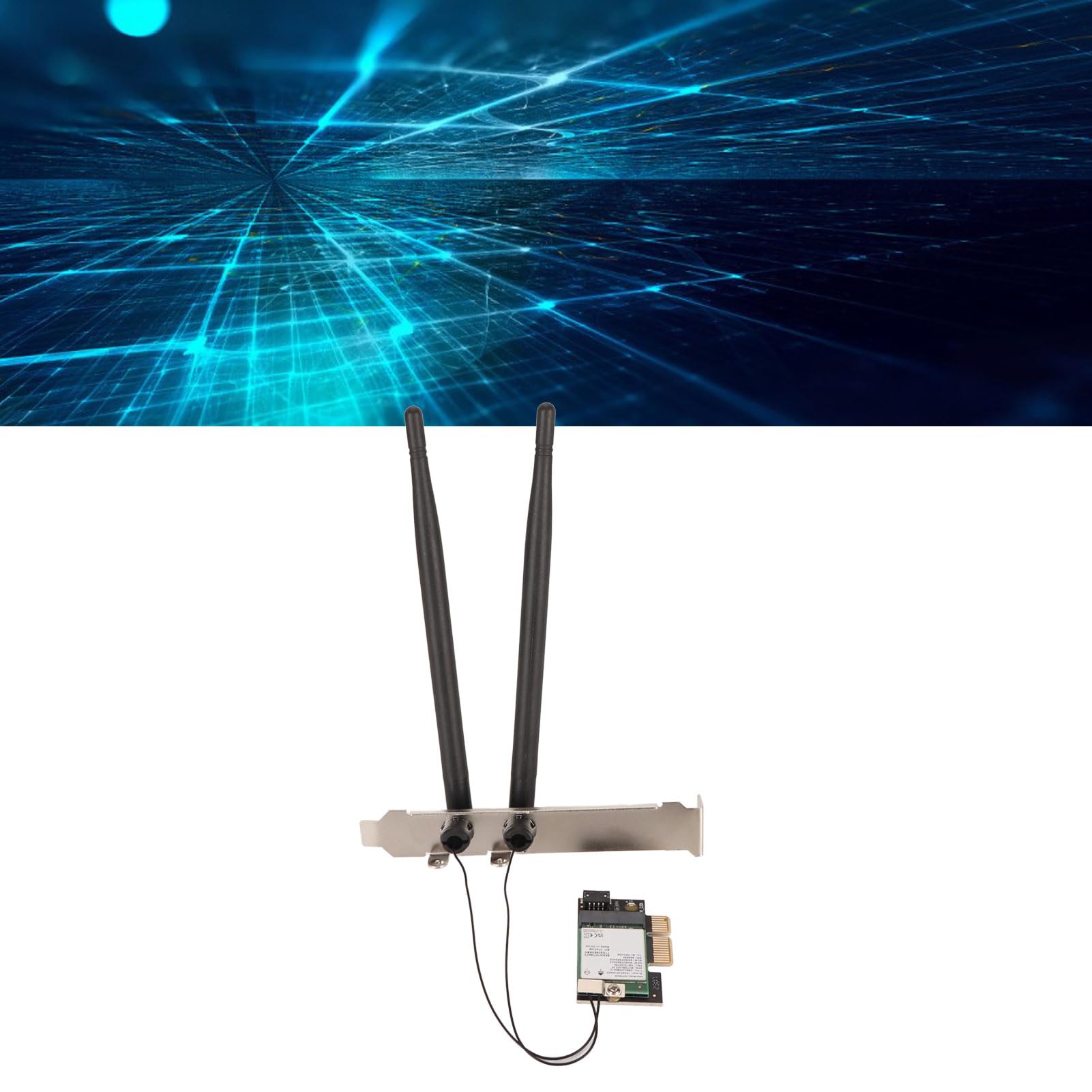 Cocoarm AX210NGW PCIE WiFi 6E Scheda, 5374Mbps (Undetachable Antenna)