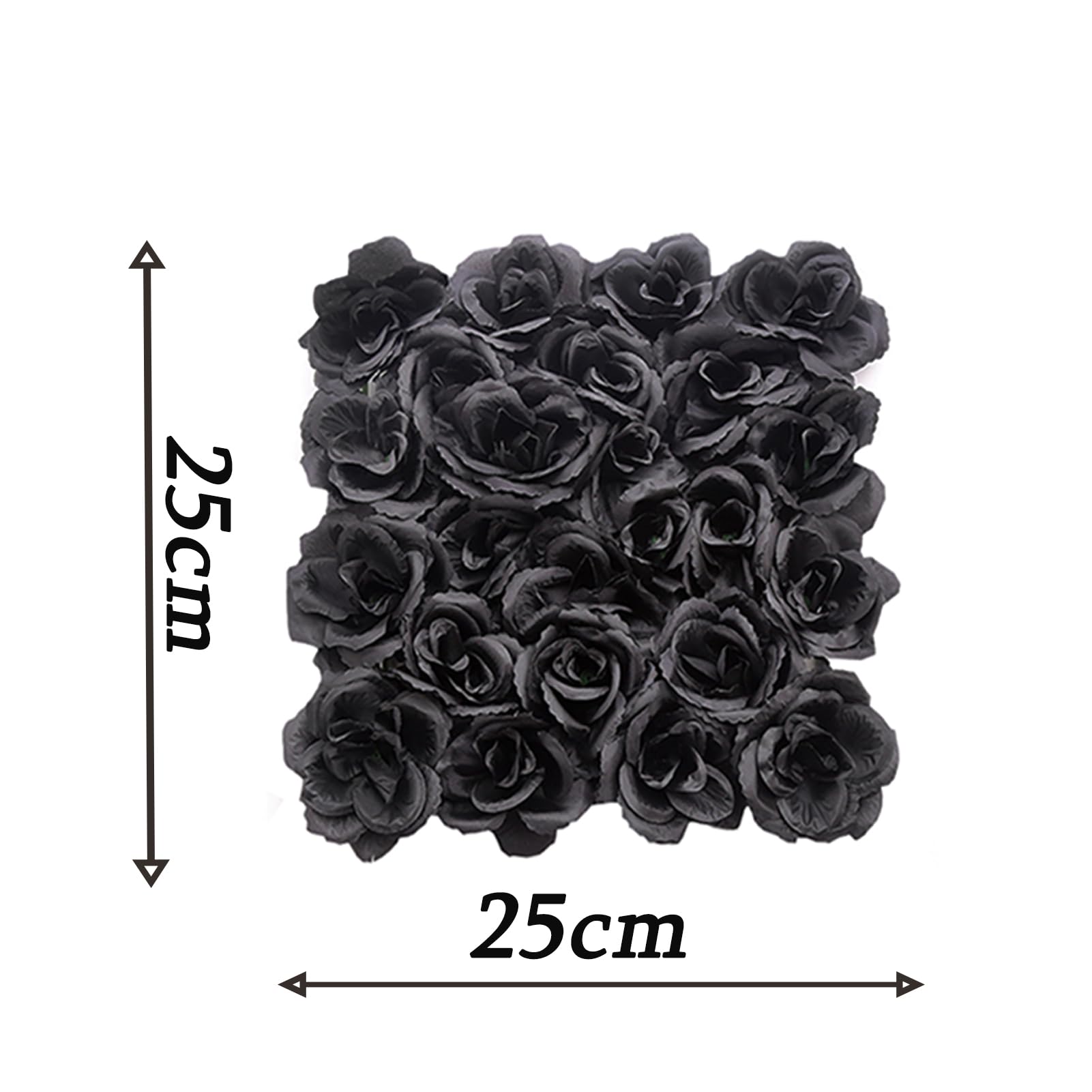 背景ボード　黒薔薇の間 Amazon｜造花 壁背景 パネル 黒いバラ フラワーパネル 25x25cm 造花