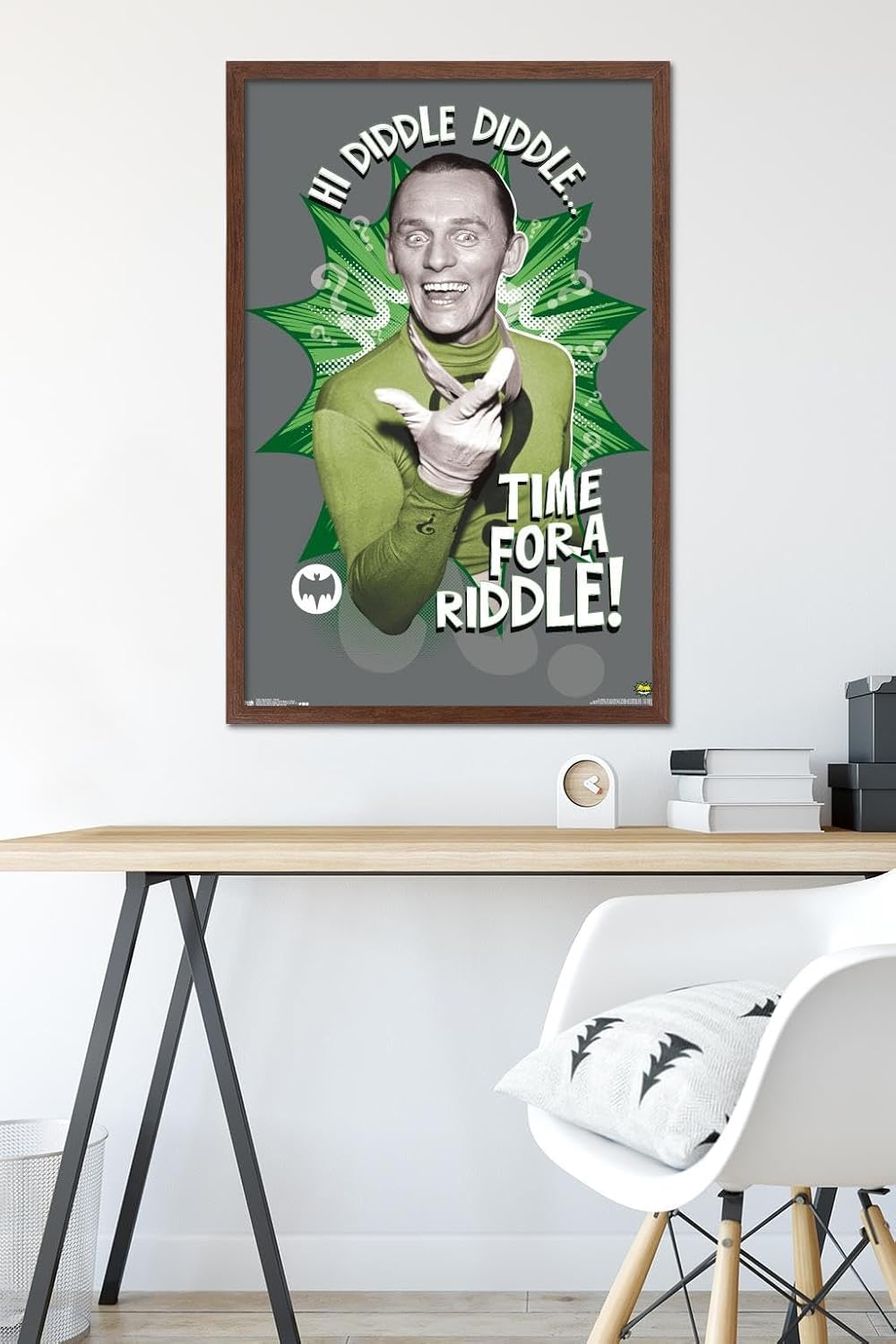 Trends International DC Comics TV - Batman TV Series - Riddler Wall Poster, 22.375" x 34", Mahogany Framed Version