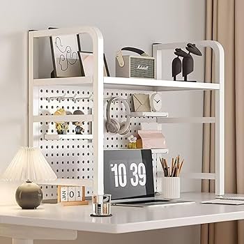 机上ラック 木製有孔ボード付大容量デス ク上置棚収納ラック 卓上ラック Amazon.co.jp: Hoshinoi 卓上ラック 机上ラック 木製 有孔ボード