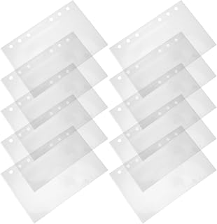 A6 Binder Pockets, 20pcs Plastic Refill Sheets for Cards