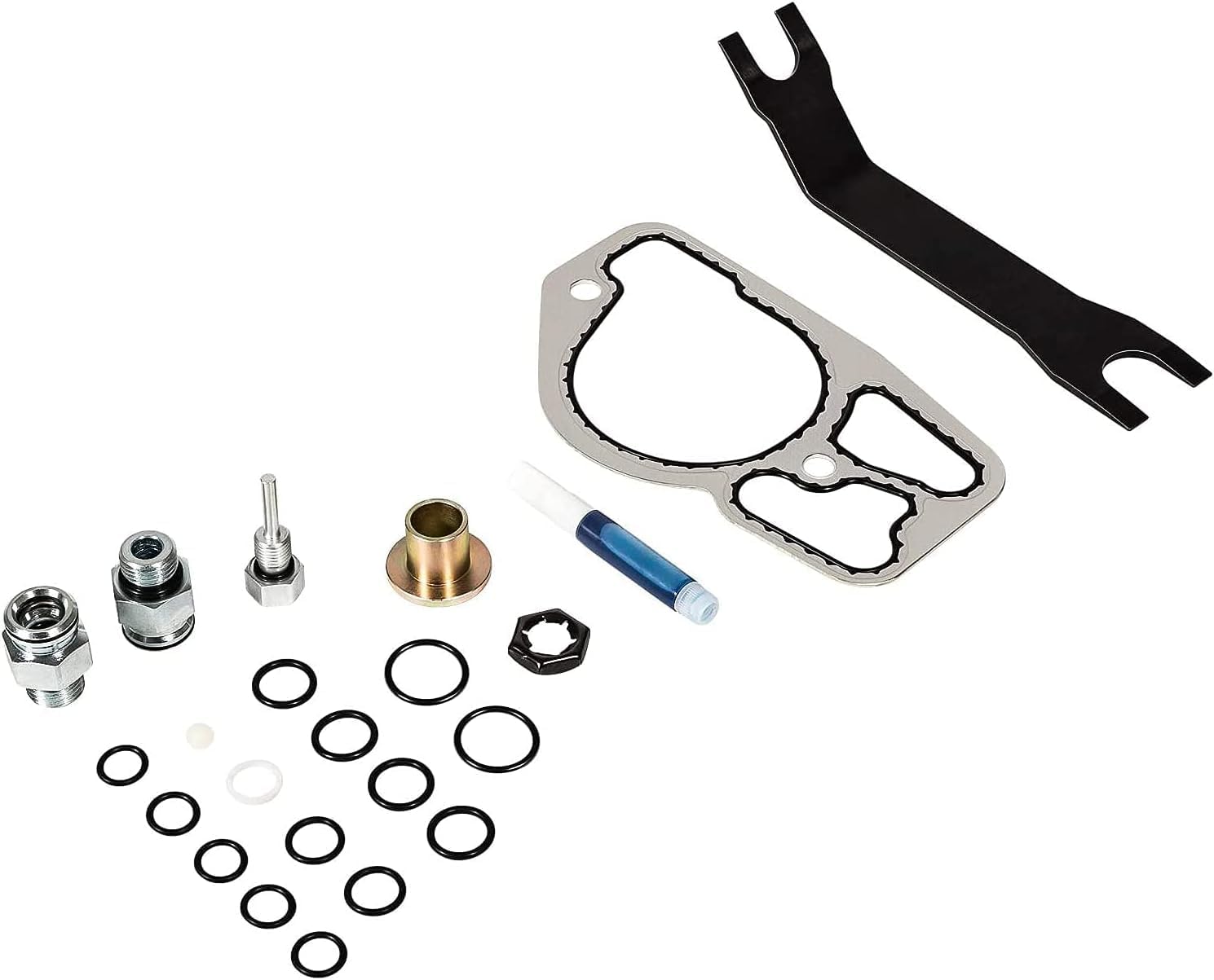 Pressure Oil Pump Master Service Kit w/Base Gasket, HPOP Upgraded Full for 1994-2003 Ford Powerstroke 7.3L Diesel Engine 7.3L F250-F550, E250-E450, Excursion