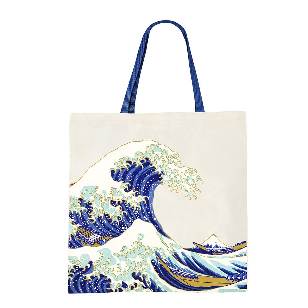 MORIARTY ART PROJECT Tote Bag The Great Wave Of Kanagawa, Blue