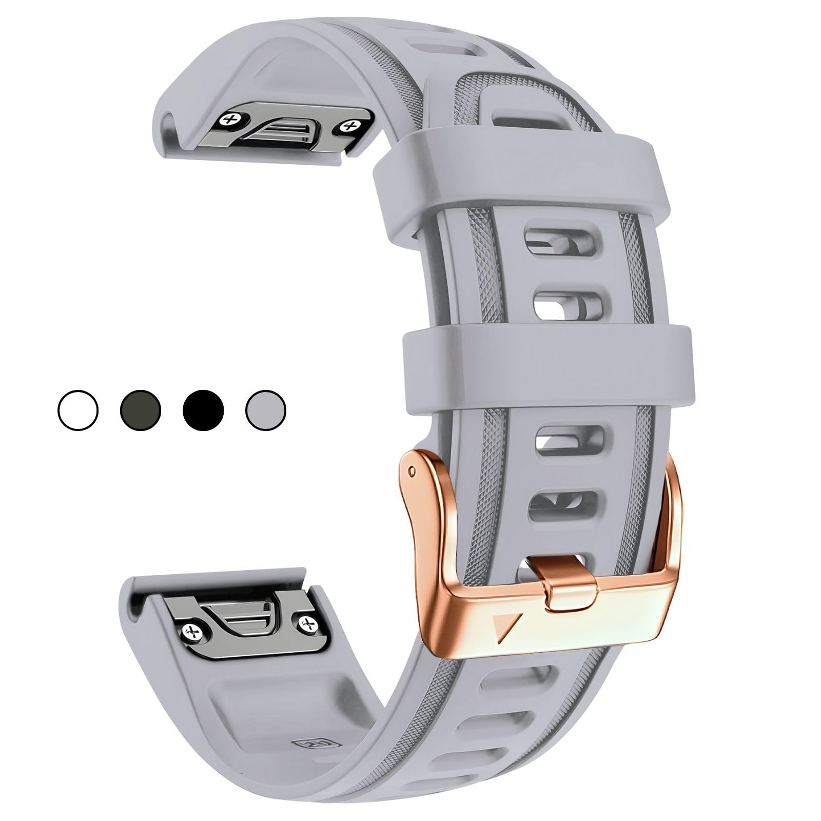 20mm Watch Band for Garmin fenix 5s plus fenix 6s fenix 7s pro quickfit 20 bands Replacement for garmin epix 2 42mm standard short strap Rose Gold women soft