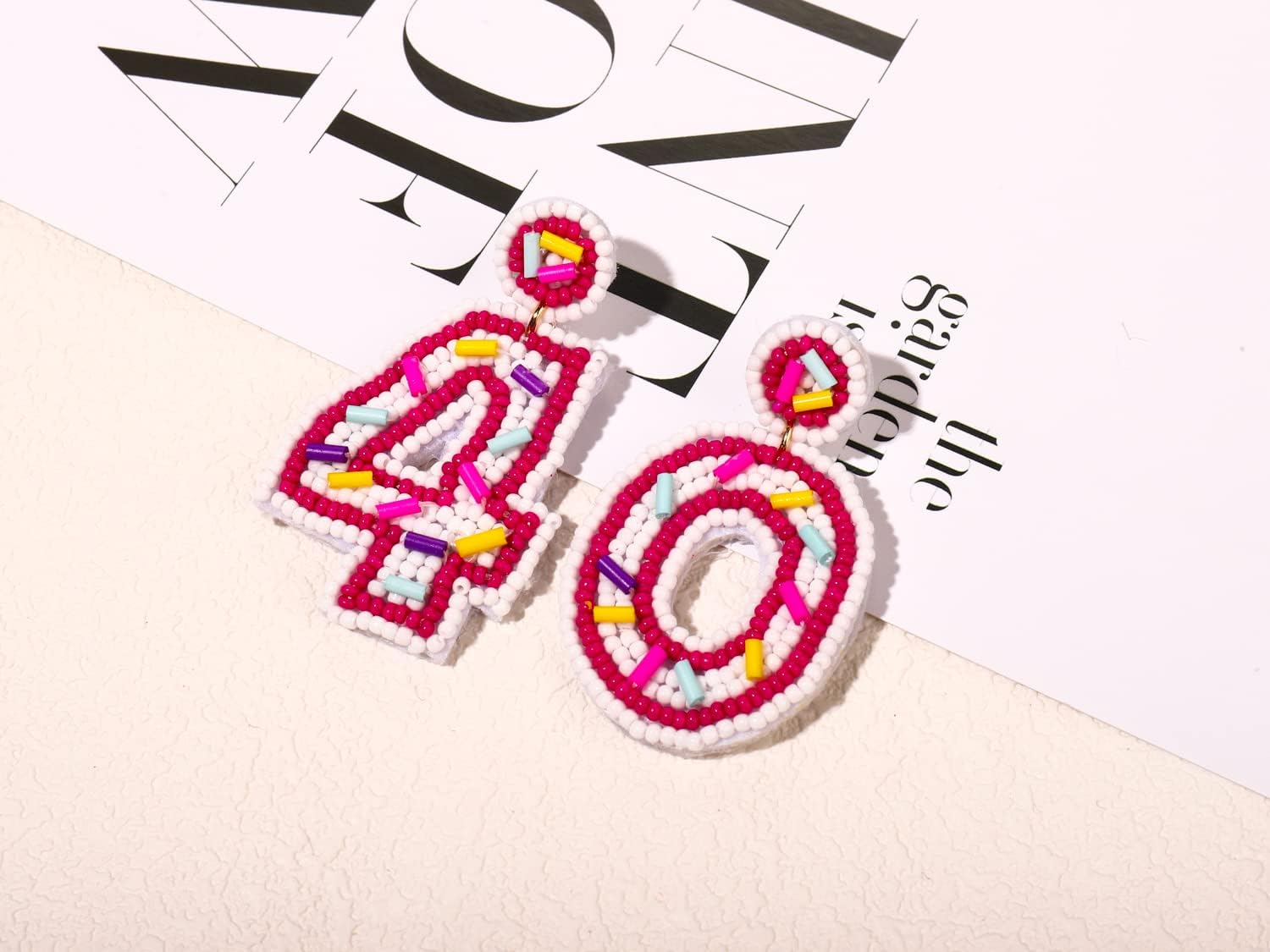 Beaded Birthday Earrings Cake Happy Birthday Earrings Handmade Drop Dangle Earrings Celebration Birthday Party Jewelry - Image 8