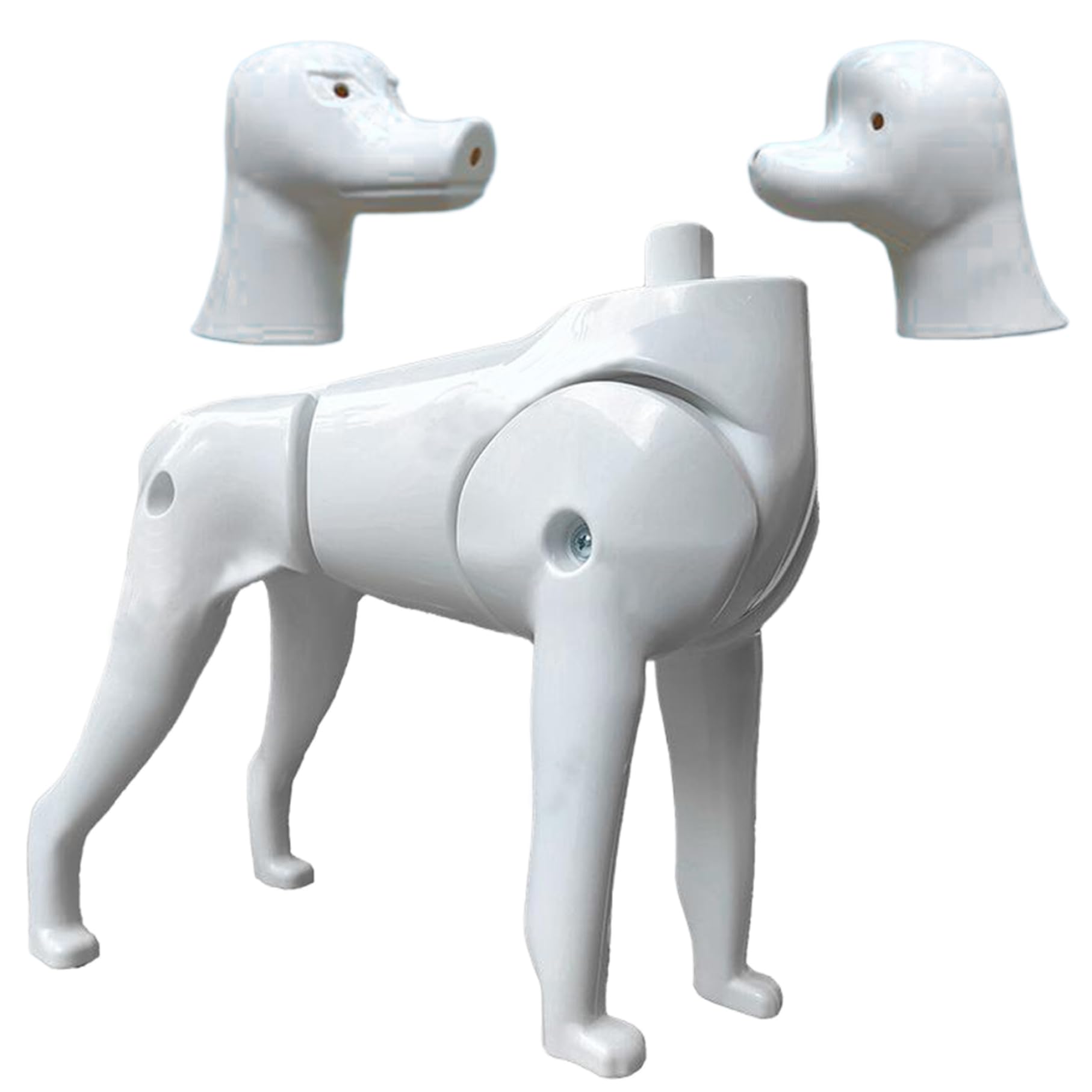 Trrymbbe Dog Mannequin Pomeranian & Poodle 2 in 1 Dog Model for Grooming Practice Realistic Standard Mannequin for Beauty Training Grooming Supplies