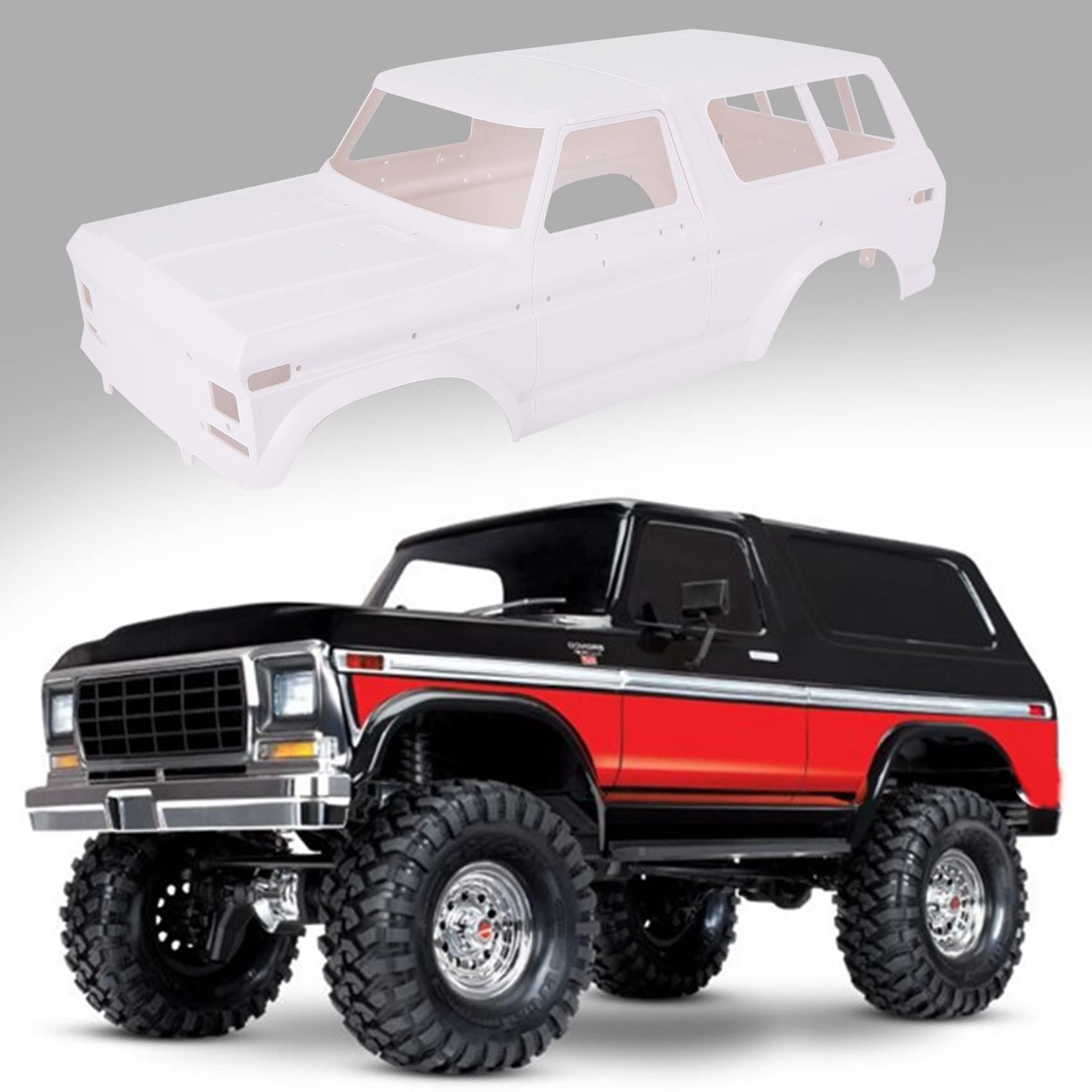 INJORA RC Karosserie 313mm Radstand Karosserie Pickup Body Shell Für 1:10 RC Crawler Axial SCX10 SCX10 II 90046 Wrangler