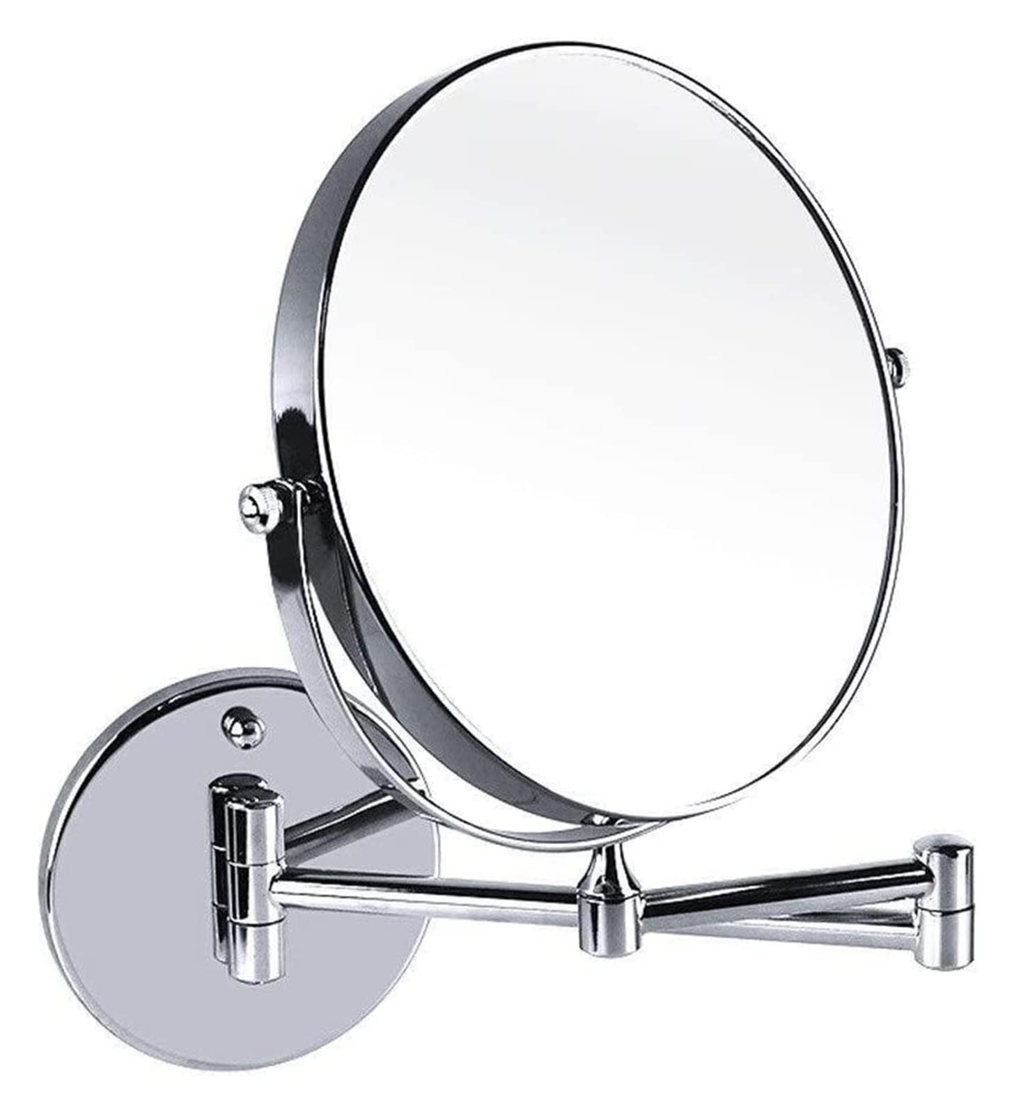 Miroir grossissant 5X mural de 8 pouces pivotant à 360° pour un maquillage d'une netteté absolue