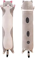 Vista 17 de Cat Soft Plush Pillow Cute Cat Body Pillow, Long Stuffed Cat Plush Cat Stuffed Animal Toy Kitten Long Throw Pillow Gift for Kids White