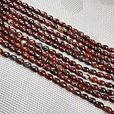 Natural Stone Crystal Malachite Beads Semifinished String Beads for Jewelry Making DIY Bracelet Necklace Accessories Size 6x9mm - (Color: Rainbow Red)