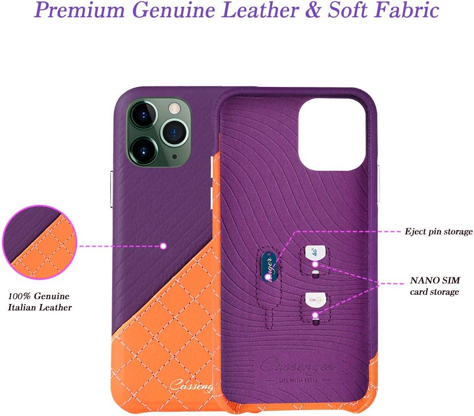 Super Sale 🛒 Cassenger Waffles Series iPhone 11 Pro Case with Card Holder, Slim Leather Case Compatible with iPhone 11 Pro 5.8 inch - (Purple/Sunset) Crazy Clearance Cassenger Waffles Series iPhone 11 Pro Case with Card Holder, Slim Leather Case Compatible with iPhone 11 Pro 5.8 inch - (Purple/Sunset)