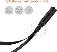 Vista 6 de Audífonos y micrófono Maeline bañado en oro de 3.5 mm hembra a 2 macho y Splitter de cable plano
