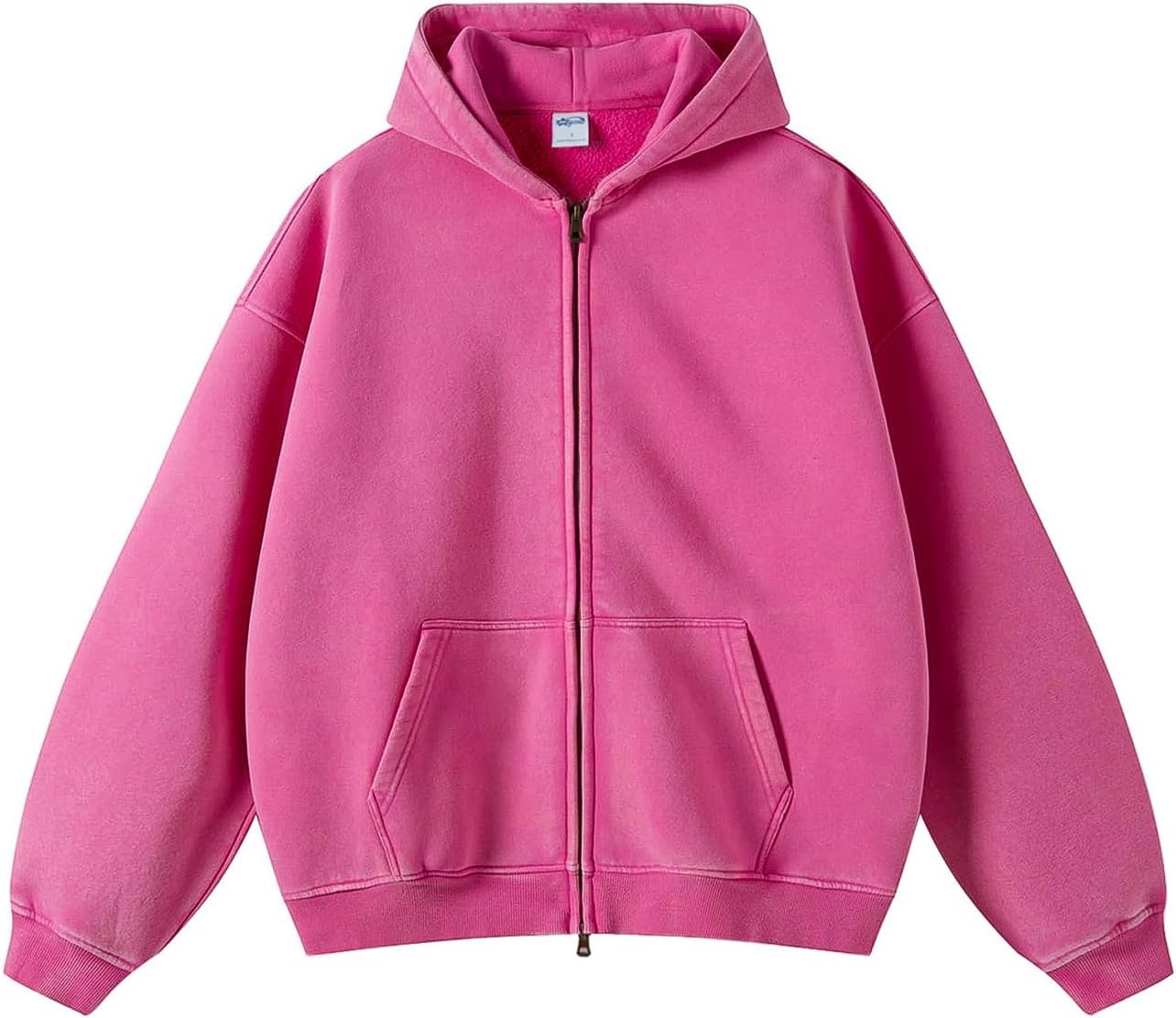 Arssm Mens Oversized Zip Up Hoodies Jackets Fleece Vintage Acid Wash Cotton Heavyweight Distressed Sweatshirt