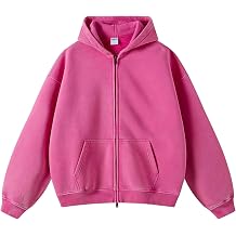 Arssm Mens Oversized Zip Up Hoodies Jackets Fleece Sweatshirt