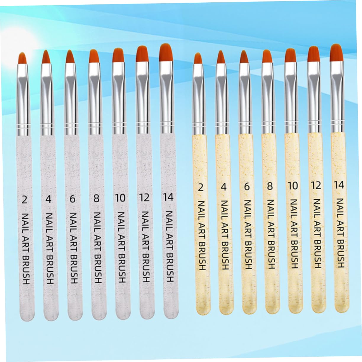 Healeved 42pezzi Pennelli Per Nail Art Pennelli Trasparenti Per Manicure e Decorazioni Unghie Per Artisti e Principianti