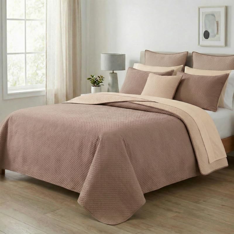 MAXIME MAISON   Colchas Cama 135 (220x260cm) Colcha Verano Cama 135 (100 gr/mq) Cubrecama Verano Doble Cara, en Microfibra Suave, Colchas Verano Made in Italy Modernas