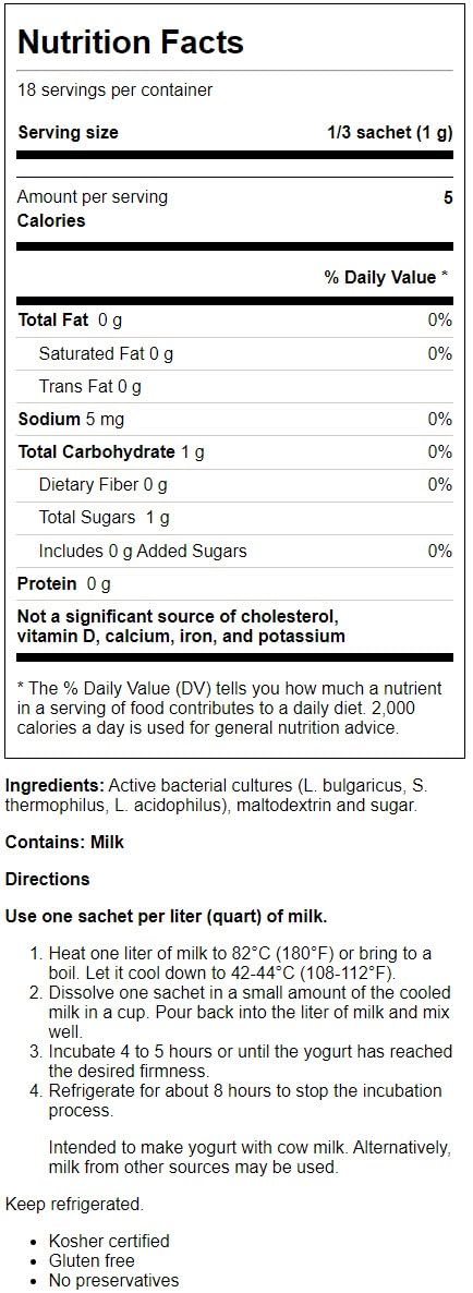 YOGOURMET Yogurt Starter, 0.6 OZ