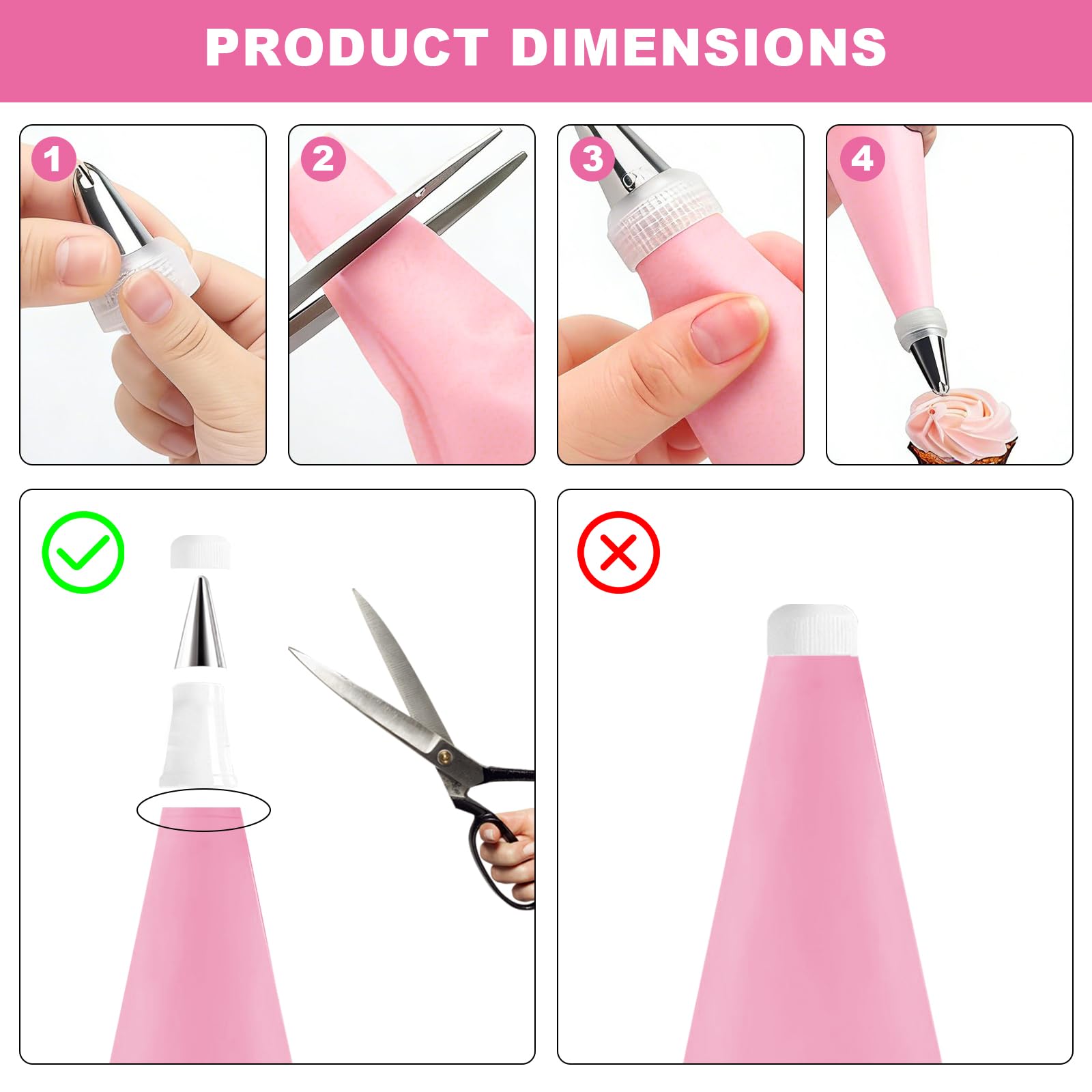 Worki do wyciskania z końcówkami, 80-częściowy zestaw akcesoriów do tortów, worek do wyciskania, torty, akcesoria do tortów, odpowiednie dla początkujących