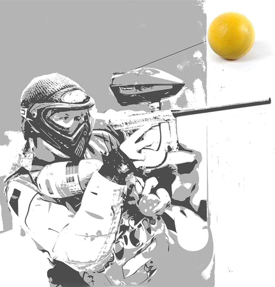 Likedsoar Palla di Gomma Paintball Calibro .68 Paintball Morbidi da Allenamento Riutilizzabili Esercitazioni Paintball, 120 PZ 3 Colori