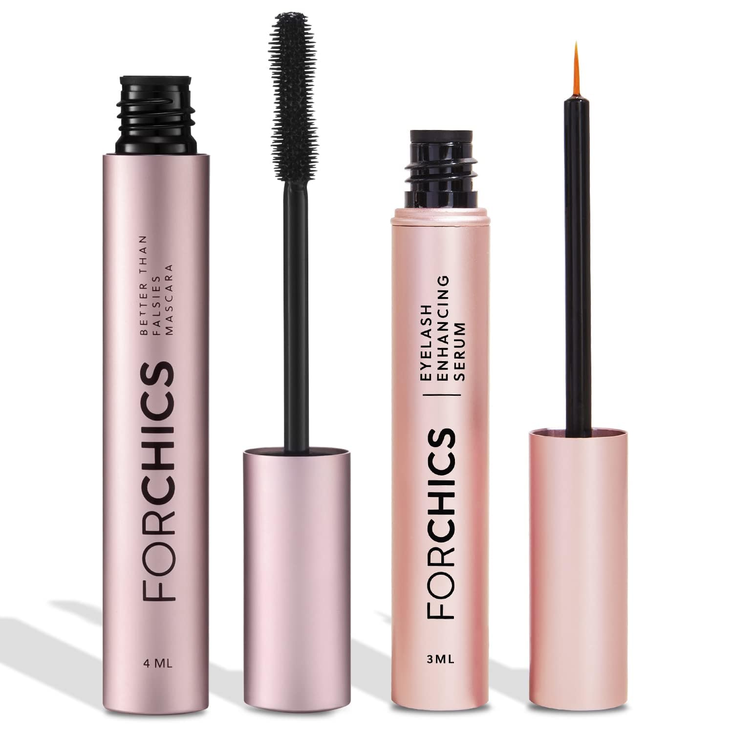 ForChics 24 7 Lash System - Growth Serum Nourishing Mascara Bundle - Hormone-Free Day Night Treatment for Longer