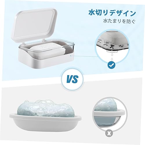 Miniatura 9 de Jabonera Jabonera Estante de almacenamiento de jabón de baño Contenedor de jabón de drenaje Soporte de almacenamiento de suministros de baño