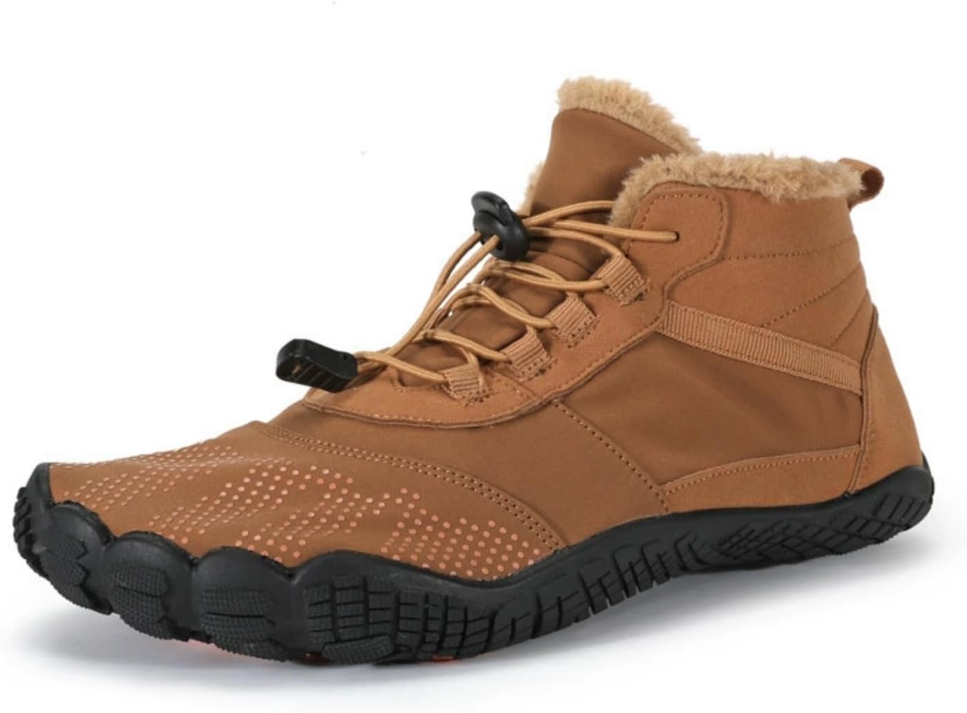 Barefoot Shoes for Men Winter Wide Toe Footwear Winter Snow Boots Plush Fleece Insulated Waterproof Outdoor Hiking Sneakers