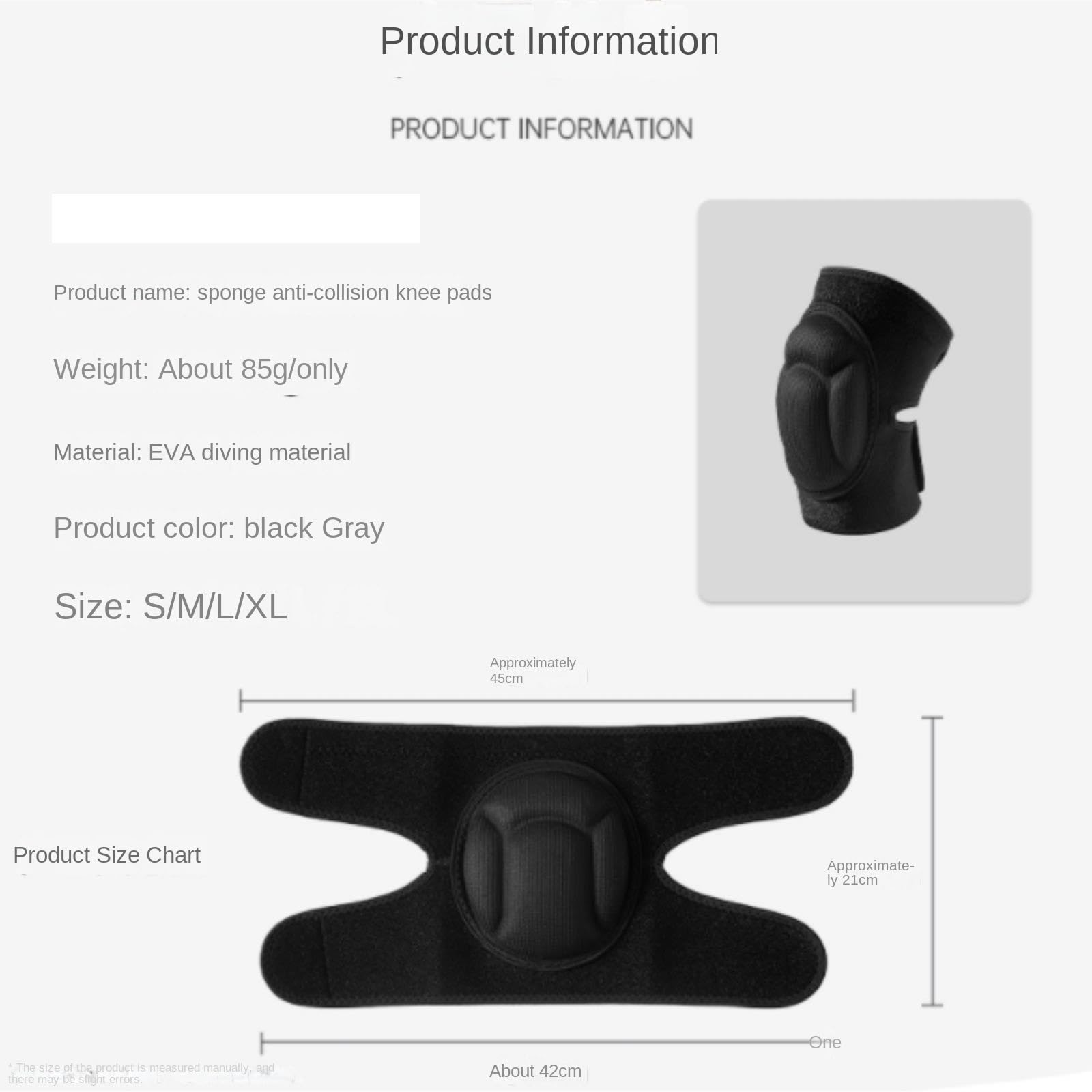 Knie Sleeve Knie Bandage Ein Paar Knieschützer, geeignet for Outdoor-Sport, Reinigung, Gartenarbeit Knieorthese Sport-Knieschoner(Black-Anti-slip,XL)