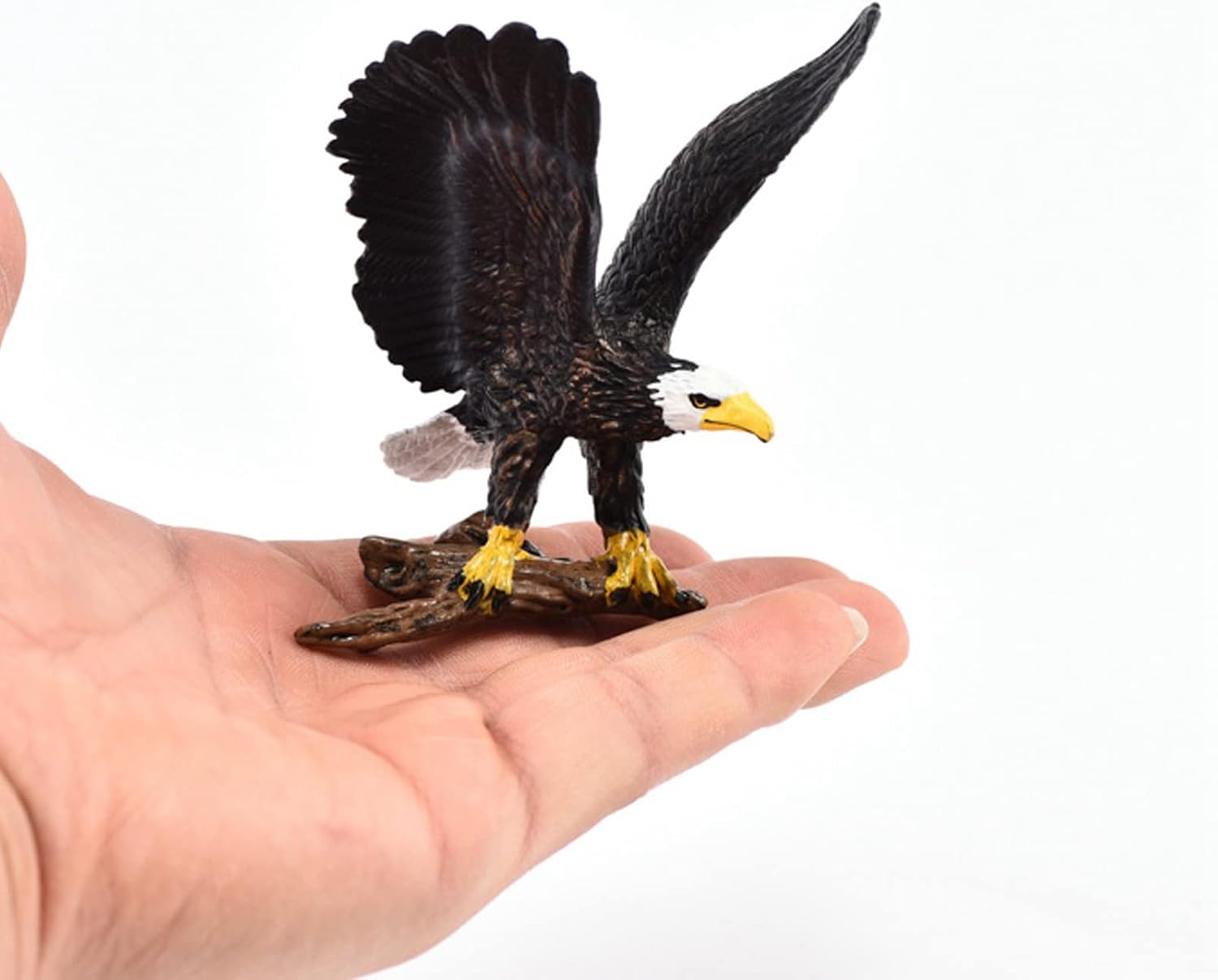 Keenso Eagle Figurine, 3pcs Plastic Bird Figurines Lifelike Appearance Birds Animal Figures Toy for Children Animal Model Hand-me-Downs, Robots