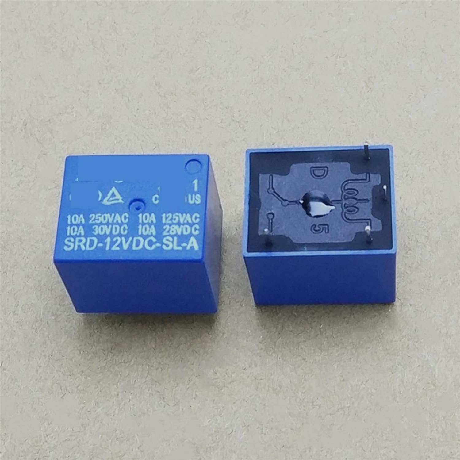 10Pcs DC 12V Coil SPDT 4 Pin Mini Power Relay PCB Type SRD-12VDC-SL-A