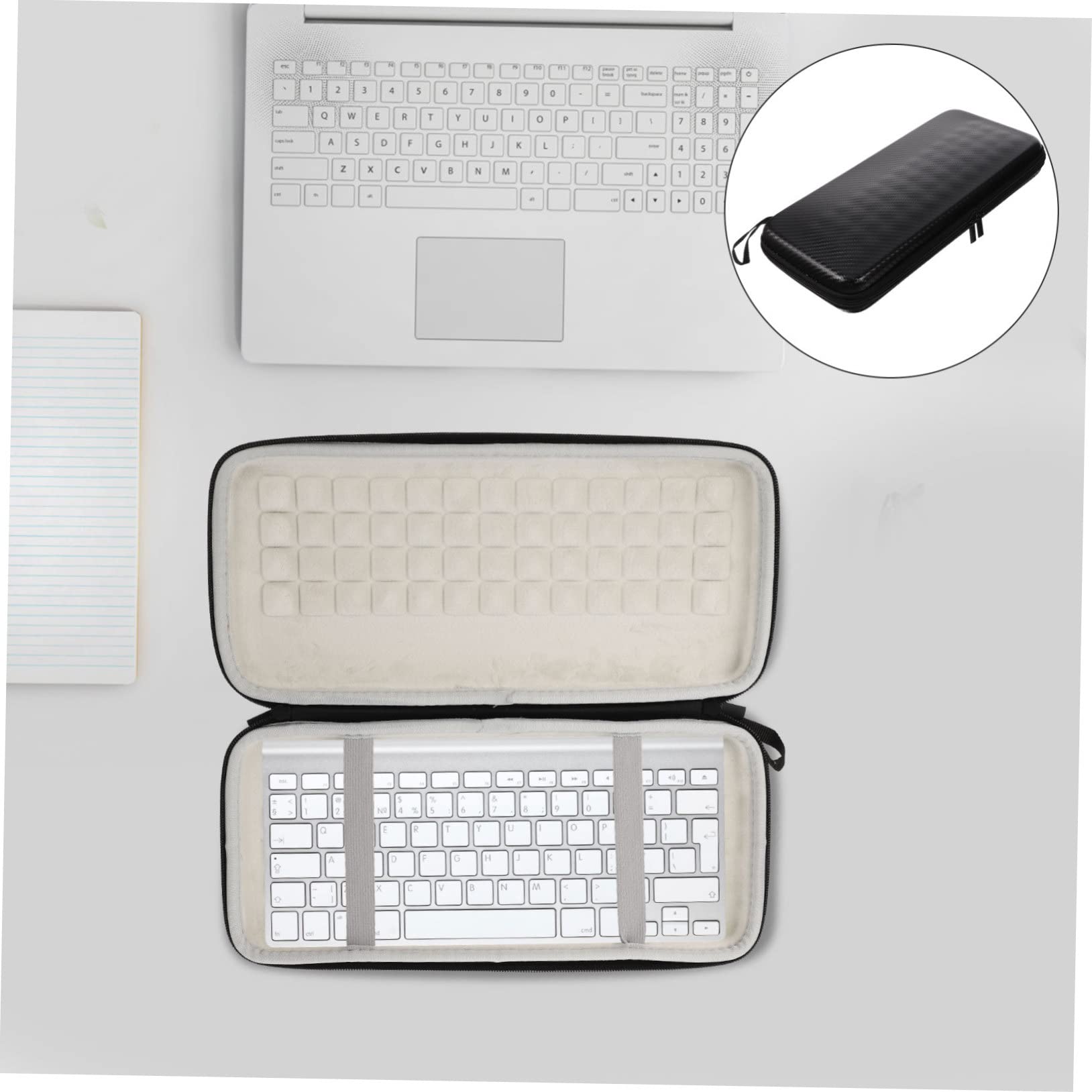 Funda para Teclado Inalámbrico Bolsa De Almacenamiento De Teclado Compatible con Keys Protección contra Golpes y Arañazos Diseño Elegante