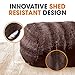Cheer Collection Faux Fur Bolster Pillows – Soft Decorative Cylinder Pillows for Bed or Couch, Machine Washable – 8” x 24”, Set of 2, Choco