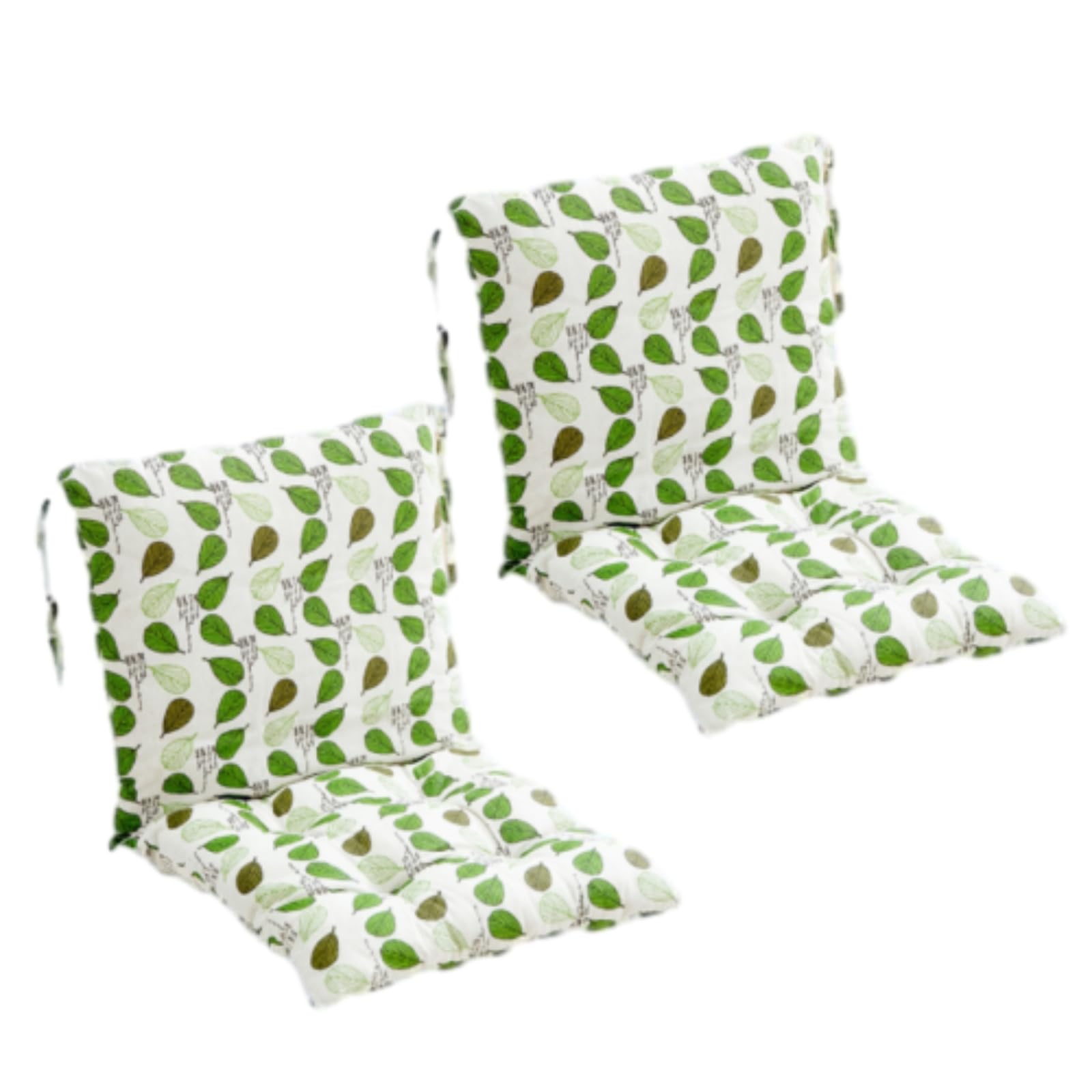 Ahhzyys Pack of 2 Classic Chair Cushions with Backrest, 40 x 40 cm, Polycotton Blend, Print, Indoor/Outdoor