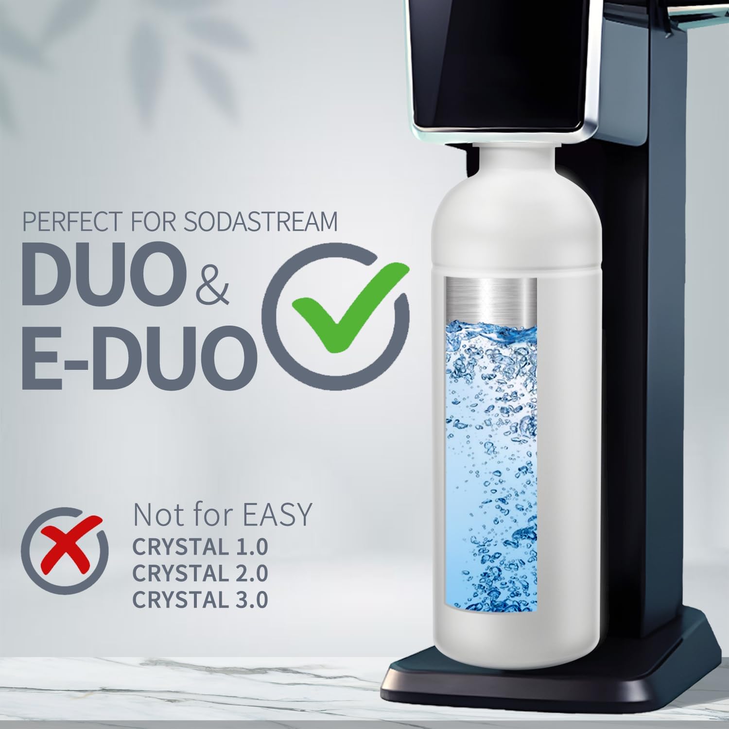 Süsinikdioksiidiga joogipudel, 18/8 Roostevabast Terases, 1 L, Must