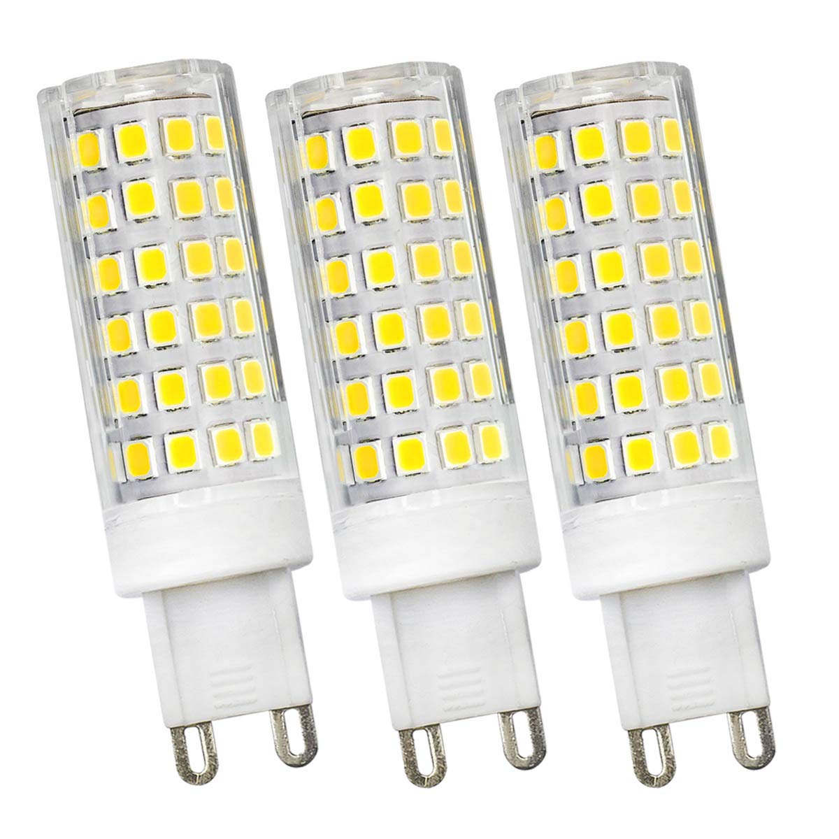 Dimmable G9 Bi-Pin LED Light Bulb 5W Equivalent to 50W Halogen Bulb Daylight White 6000K AC 220V-240V Apply to The Crystal lamp/Chandelier/Home Lighting -Pack of 3