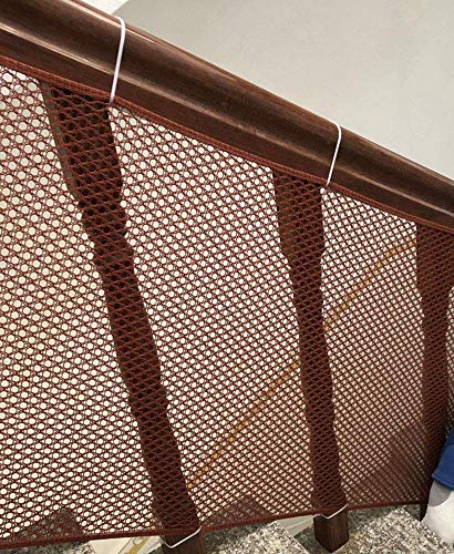 Kinderveiligheid Trappen Net, 3+3 meter Indoor Balkon en Trap Veiligheidsnet, Veilig Rail Netto Protector Balkon/Trapreling Veiligheidsnet voor Kinderen Huisdier Speelgoed Stevig Mesh Stof Materiaal Koffie - Image 6