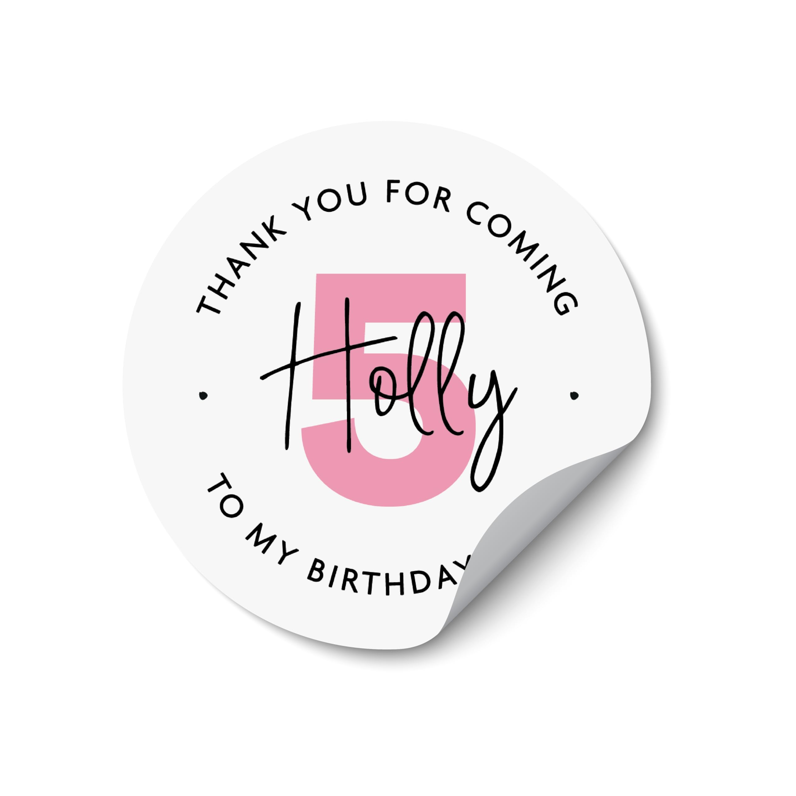 Personalized Party Favors 40th Birthday Thank You Stickers, Birthday Party Favor Sticker, Birthday Favor Thank You, Cute Thank You Stickerst - BD59