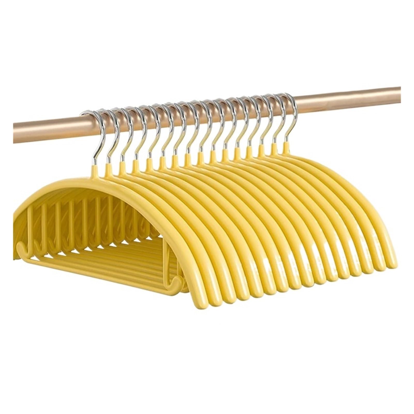 Perchas de acero inoxidable antideslizantes de alta calidad para hombre, perchas gruesas sin costuras (paquete de 15 unidades), solución de almacenamiento de ropa resistente y duradera