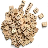 QMET 500 Wooden Scrabble Tiles - 5 Sets Letter Tiles for Crafts, DIY Coasters, Games & Gifts | Standard Distribution
