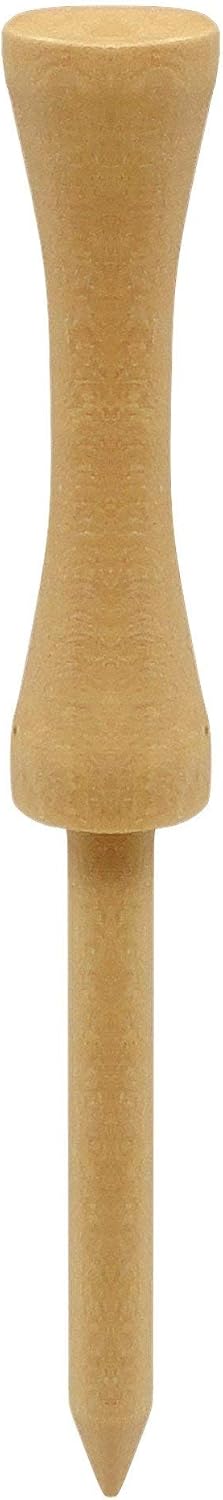 Step Down Golf Tees 100 Pack - Available in various colors and sizes (Natural, 3 1/4")