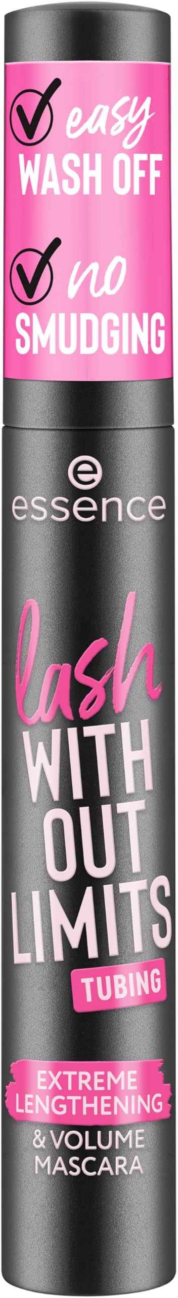 essence | Lash Without Limits Tubing Extreme Lengthening & Volume Mascara | Waterproof & Tubing| Vegan, Cruelty Free & Paraben Free